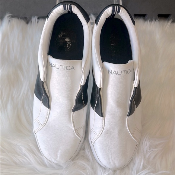 Nautica White and Black Sneakers Sleek Modern Design - Picture 5 of 16